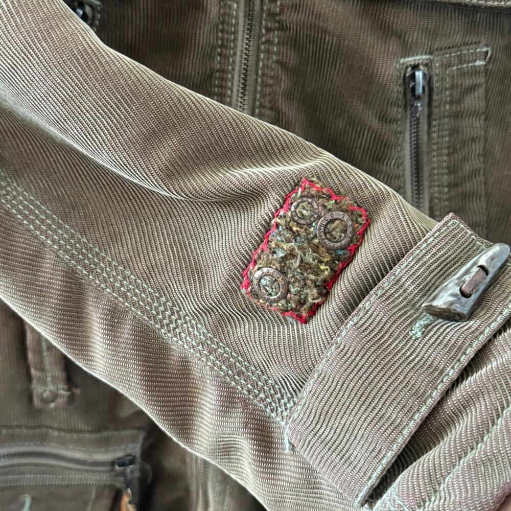 Vintage Men’s Parasuco Jeans Legend Brown Cord Utility Jacket Multi Pockets M - Picture 9 of 16